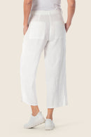 Coral Lagoon Linen Trouser - White