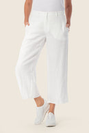 Coral Lagoon Linen Trouser - White