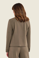 Muted Garden Short Jacket - Green Sea Turtle
