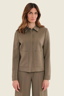 Muted Garden Short Jacket - Green Sea Turtle