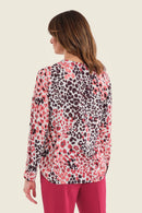 Smoke Orchid Print Blouse - Smoky Wild Print