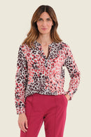 Smoke Orchid Print Blouse - Smoky Wild Print