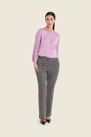 Moonlight Haze Pleat Blouse - Mauve Smoky Grape
