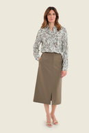 Muted Garden Print Shirt - Green All Over Print