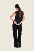 Muted Garden Lace Blouse - Black