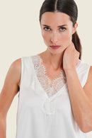 Muted Garden Lace Blouse - White/off White