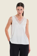 Muted Garden Lace Blouse - White/off White