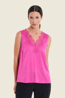 Muted Garden Lace Blouse - Fuchsia Festival