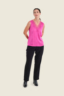 Muted Garden Lace Blouse - Fuchsia Festival