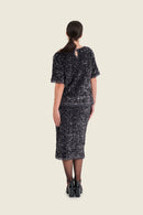 Silver Dusk Sequins Blouse - Black Oyster