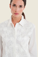 Moonlight Haze Emb Blouse - White