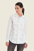 Moonlight Haze Emb Blouse - White