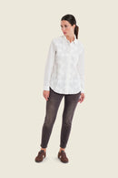 Moonlight Haze Emb Blouse - White