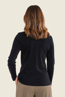 Muted Garden V Neck T-Shirt - Black