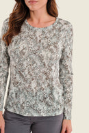 Muted Garden Print T-Shirt - Green All Over Print