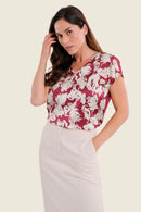 Smoke Orchid T-Shirt - Blurred Blossom Print