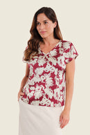 Smoke Orchid T-Shirt - Blurred Blossom Print