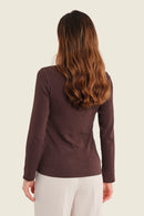 Ribbed T-Shirt - Brown Coffee Bean