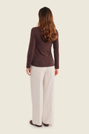 Ribbed T-Shirt - Brown Coffee Bean