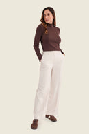 Ribbed T-Shirt - Brown Coffee Bean