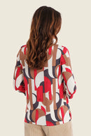 Sepia Blush Print T-Shirt - Ecru All Over Print
