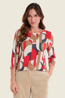 Sepia Blush Print T-Shirt - Ecru All Over Print