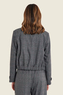 Moonlight Haze Check Jacket - Grey Black Check
