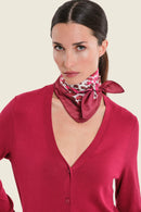 Smoke Orchid Print Scarf - Red