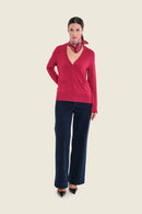 Smoke Orchid Print Scarf - Red