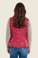 Muted Garden Padded Gilet - Red Rumba