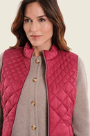 Muted Garden Padded Gilet - Red Rumba