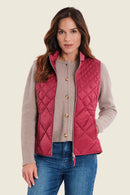 Muted Garden Padded Gilet - Red Rumba