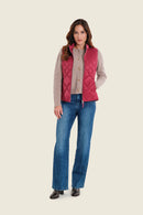 Muted Garden Padded Gilet - Red Rumba