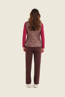 Muted Garden Padded Gilet - Brown Coffee Quartz