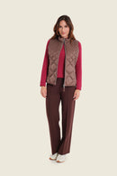 Muted Garden Padded Gilet - Brown Coffee Quartz