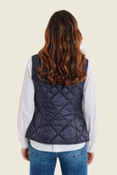 Muted Garden Padded Gilet - Blue Night Sky