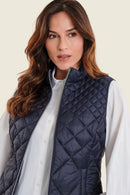 Muted Garden Padded Gilet - Blue Night Sky