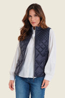 Muted Garden Padded Gilet - Blue Night Sky