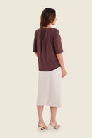 Muted Garden Skirt - Beige French Oak