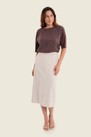 Muted Garden Skirt - Beige French Oak