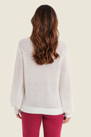 Muted Garden Embroidery Jumper - Off White