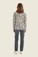 Muted Garden V-Neck Jumper - Green All Over Print