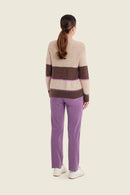 Moonlight Haze Stripe Jumper - Brown Coffee Quartz