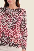 Smoke Orchid Animal Print Jumper - Smoky Wild Print
