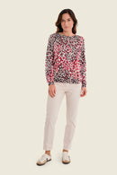 Smoke Orchid Animal Print Jumper - Smoky Wild Print