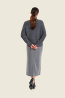 Sepia Blush Jumper - Grey Pinstripe