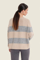 Sepia Blush Stripe Jumper - Sand Moonlight