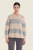 Sepia Blush Stripe Jumper - Sand Moonlight