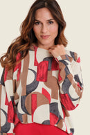 Sepia Blush Jumper - Beige All Over Print