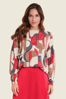 Sepia Blush Jumper - Beige All Over Print
